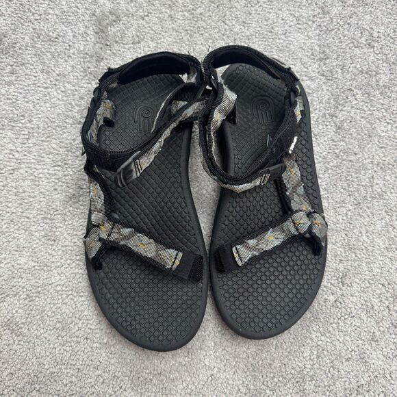 Teva Hurricane Strappy Sandals Womens 8 Gray Black Outdoor Hiking Camping Sport - Picture 1 of 13
